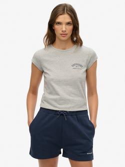 Superdry Athletic Essential Slub T-Shirt, Grey Marl