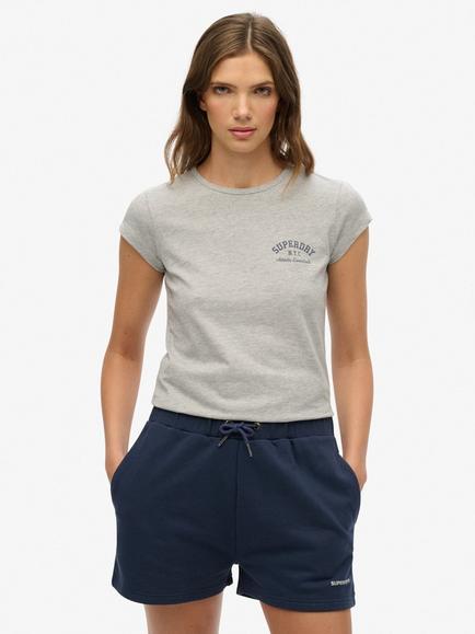 Superdry Athletic Essential Slub T-Shirt, Grey Marl