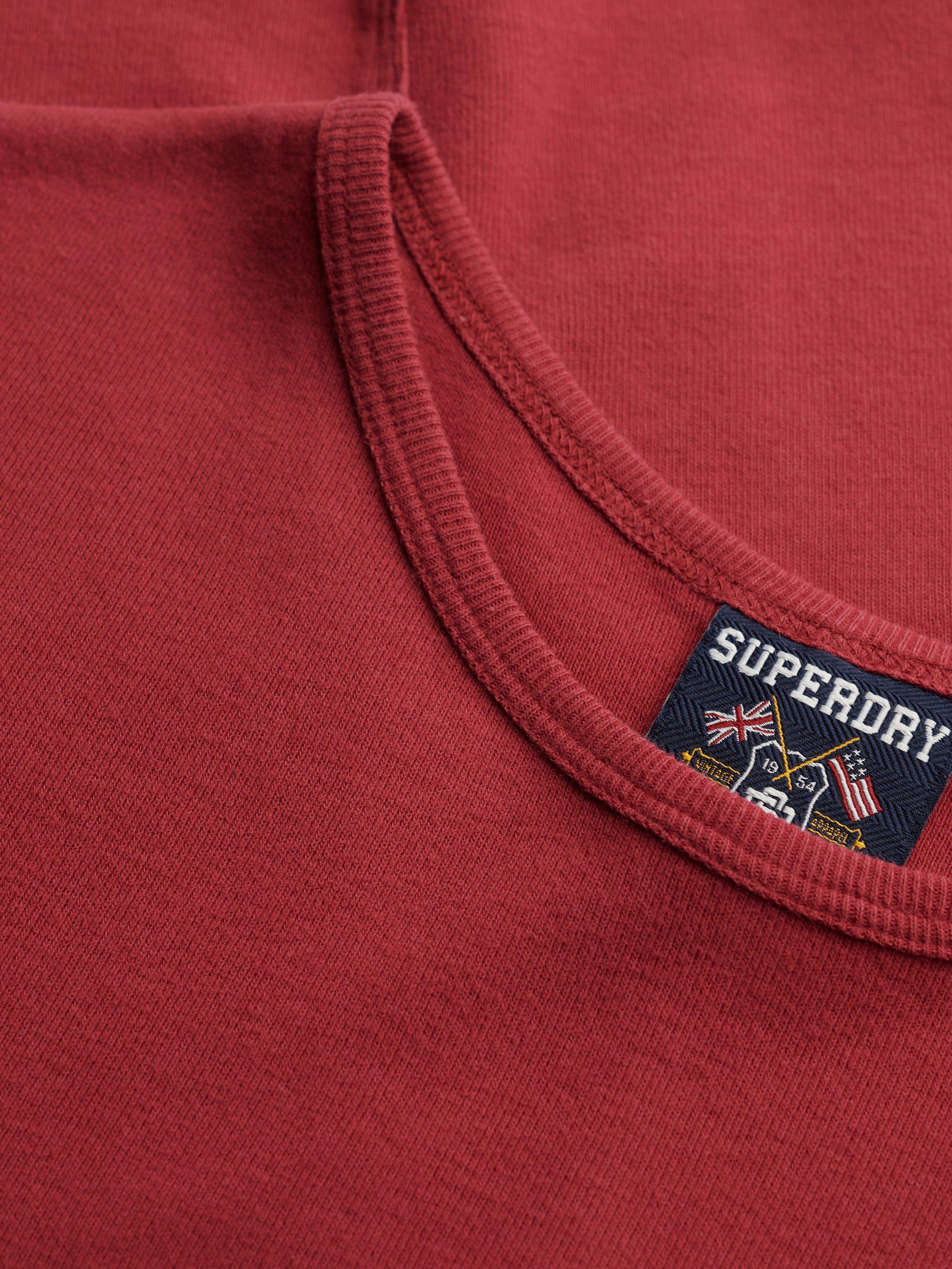 Product image 6 of 6, which shows Superdry Athletic Essential T-Shirt, Bordeaux Red, 10