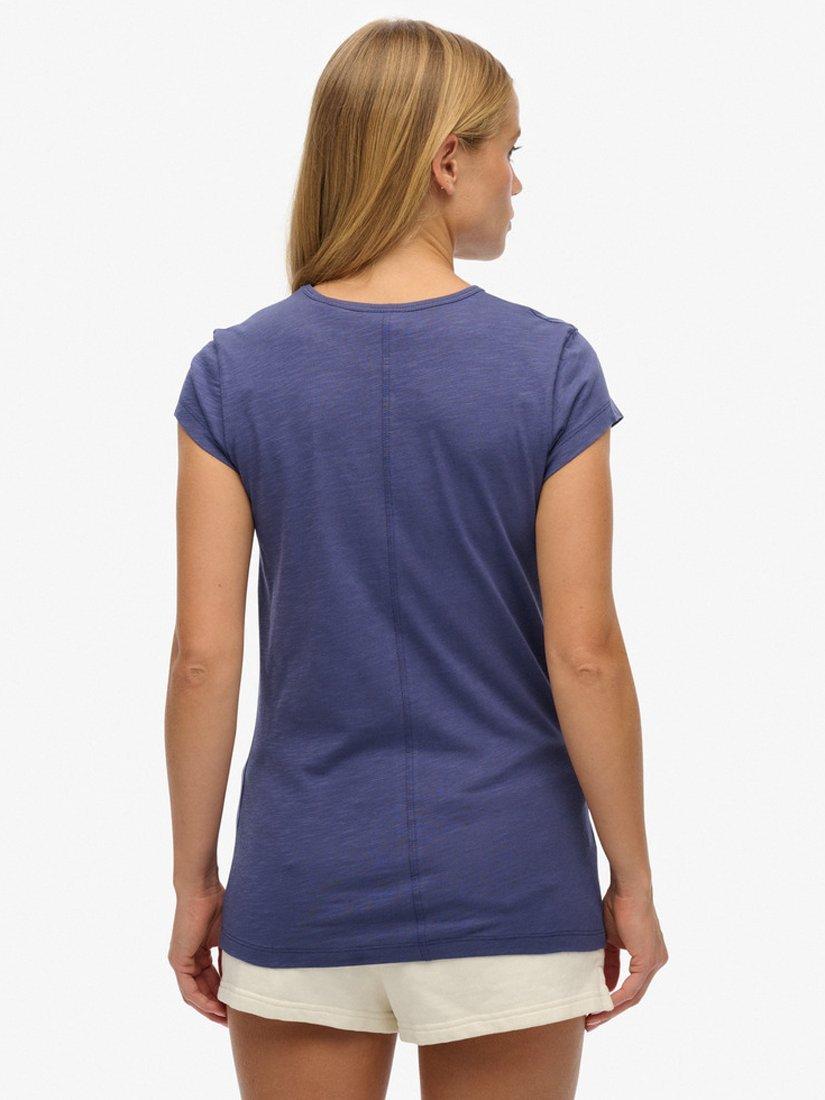 Product image 2 of 5, which shows Superdry Athletic Essential Slub T-Shirt, Mariner Navy, 10
