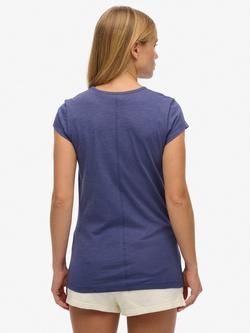 Superdry Athletic Essential Slub T-Shirt, Mariner Navy - view 2, Mariner Navy