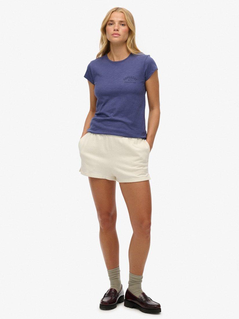 Product image 3 of 5, which shows Superdry Athletic Essential Slub T-Shirt, Mariner Navy, 10