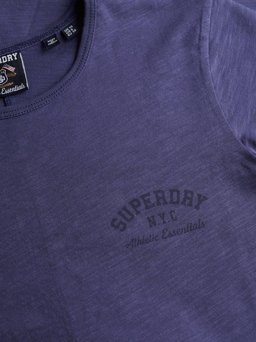 Product image 5 of 5, which shows Superdry Athletic Essential Slub T-Shirt, Mariner Navy, 10