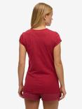 Superdry Athletic Essential Slub T-Shirt, Bordeaux Red