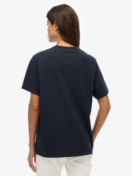 Superdry Athletic Essentials Oversized T-Shirt, Eclipse Navy - view 2, Eclipse Navy