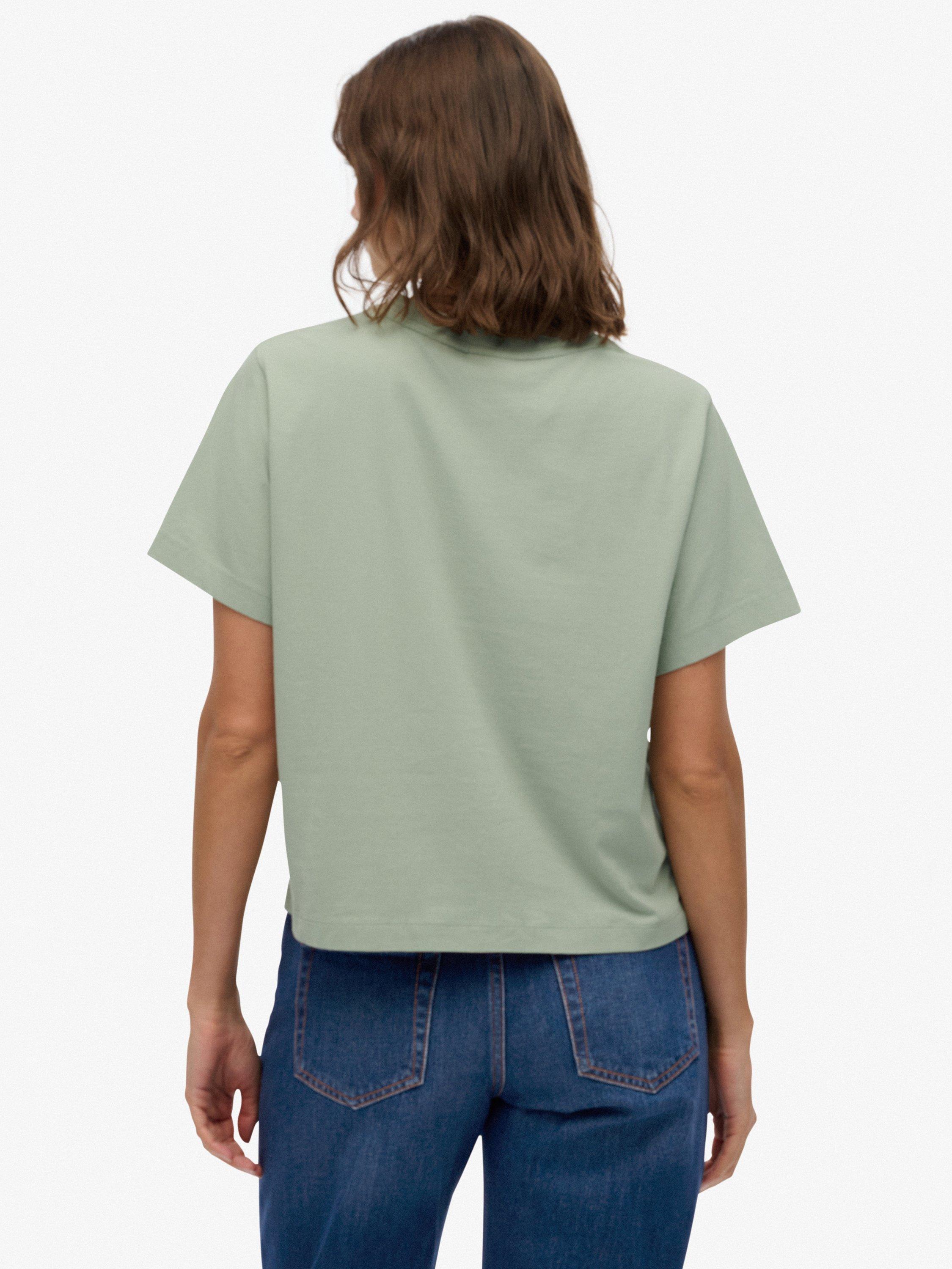 Product image 2 of 5, which shows Superdry Athletic Essentials Loose T-Shirt, Light Jade Green, 10