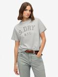 Superdry Athletic Essentials Loose T-Shirt, Glacier Grey Marl