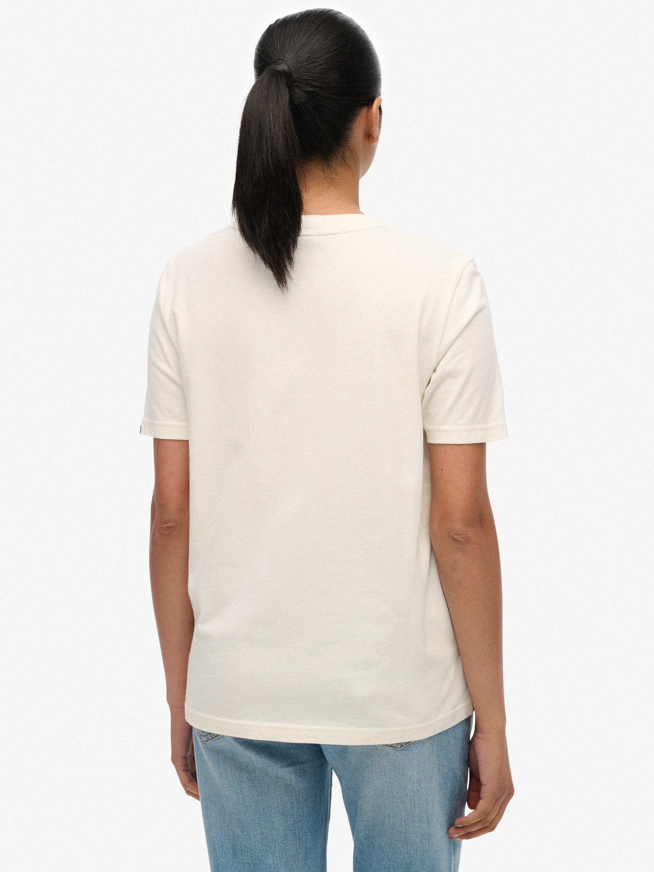 Product image 2 of 6, which shows Superdry Rainbow Stripe T-Shirt, Riff White, 10