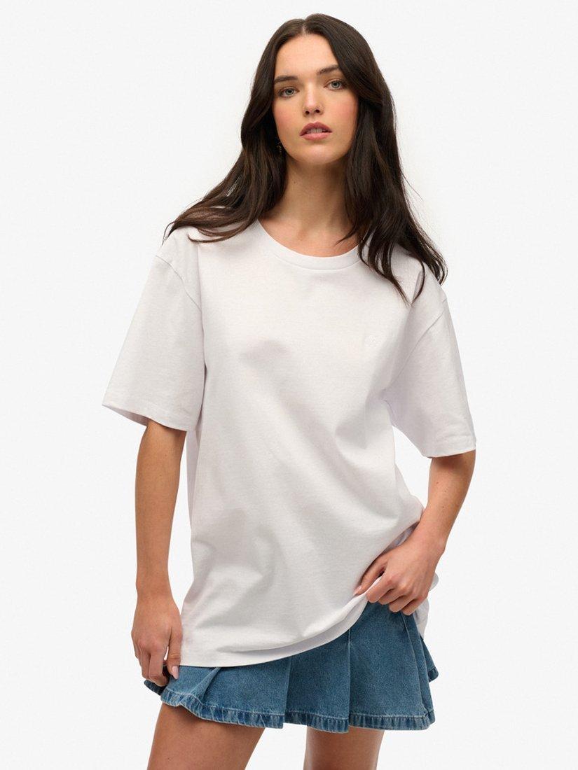 Superdry Oversized Essentials Relaxed T-Shirt, Optic