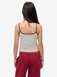 Superdry Athletic Essentials Branded Cami Top, Glacier Grey Marl