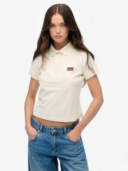 Superdry Athletic Essentials Graphic Polo Shirt, Off White, Off White