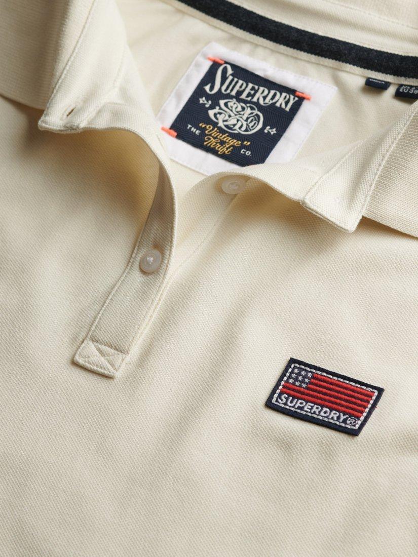 Product image 6 of 6, which shows Superdry Athletic Essentials Graphic Polo Shirt, Off White, 10