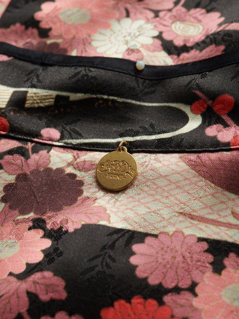 Product image 5 of 5, which shows Superdry Mandarin Jacquard Top, Goshodoki Pink, 10