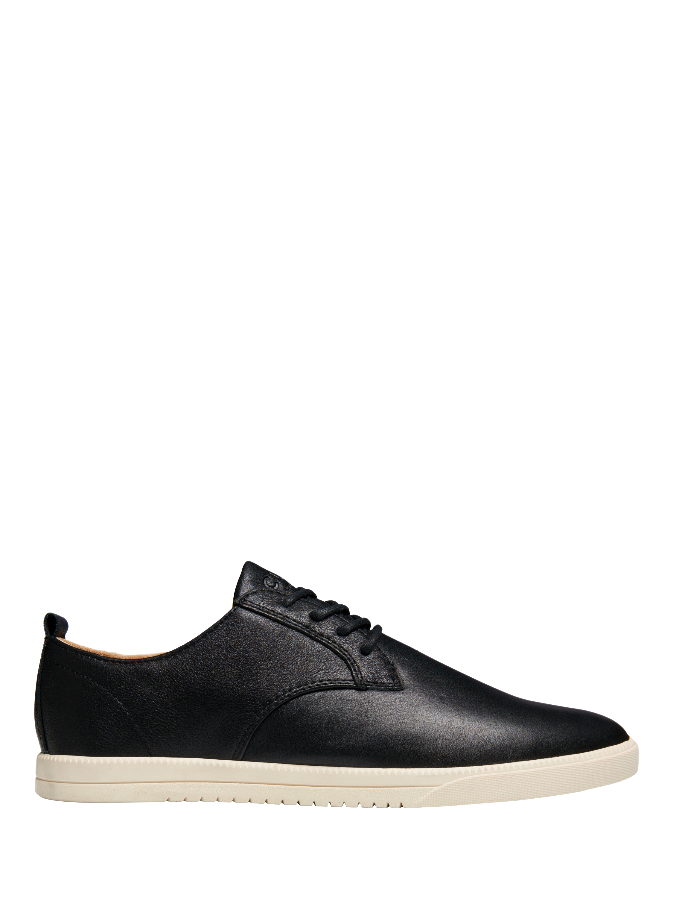 Product image 1 of 4, which shows CLAE Ellington Leather Lace Up Trainers, Black, 6