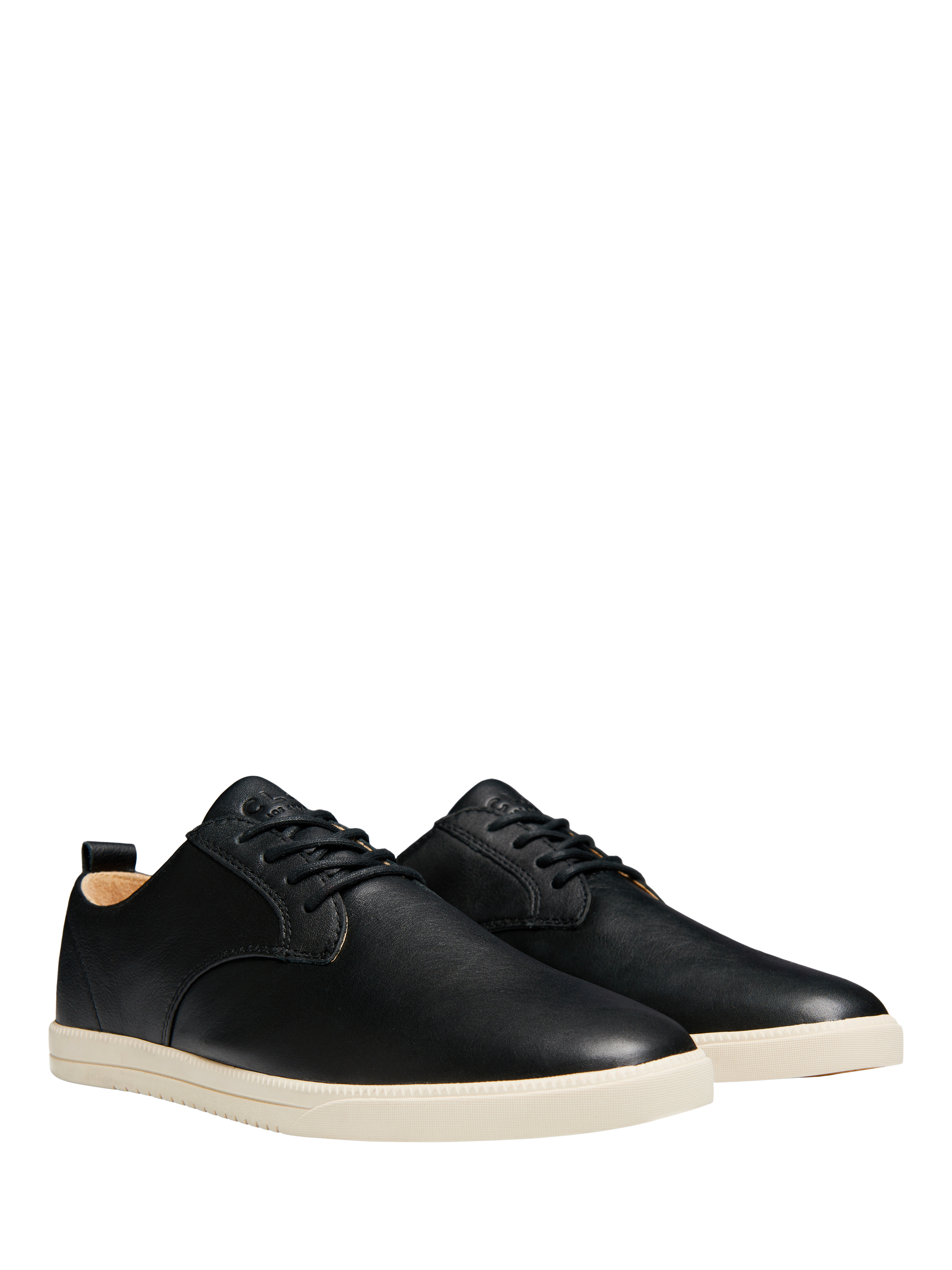 Product image 2 of 4, which shows CLAE Ellington Leather Lace Up Trainers, Black, 6