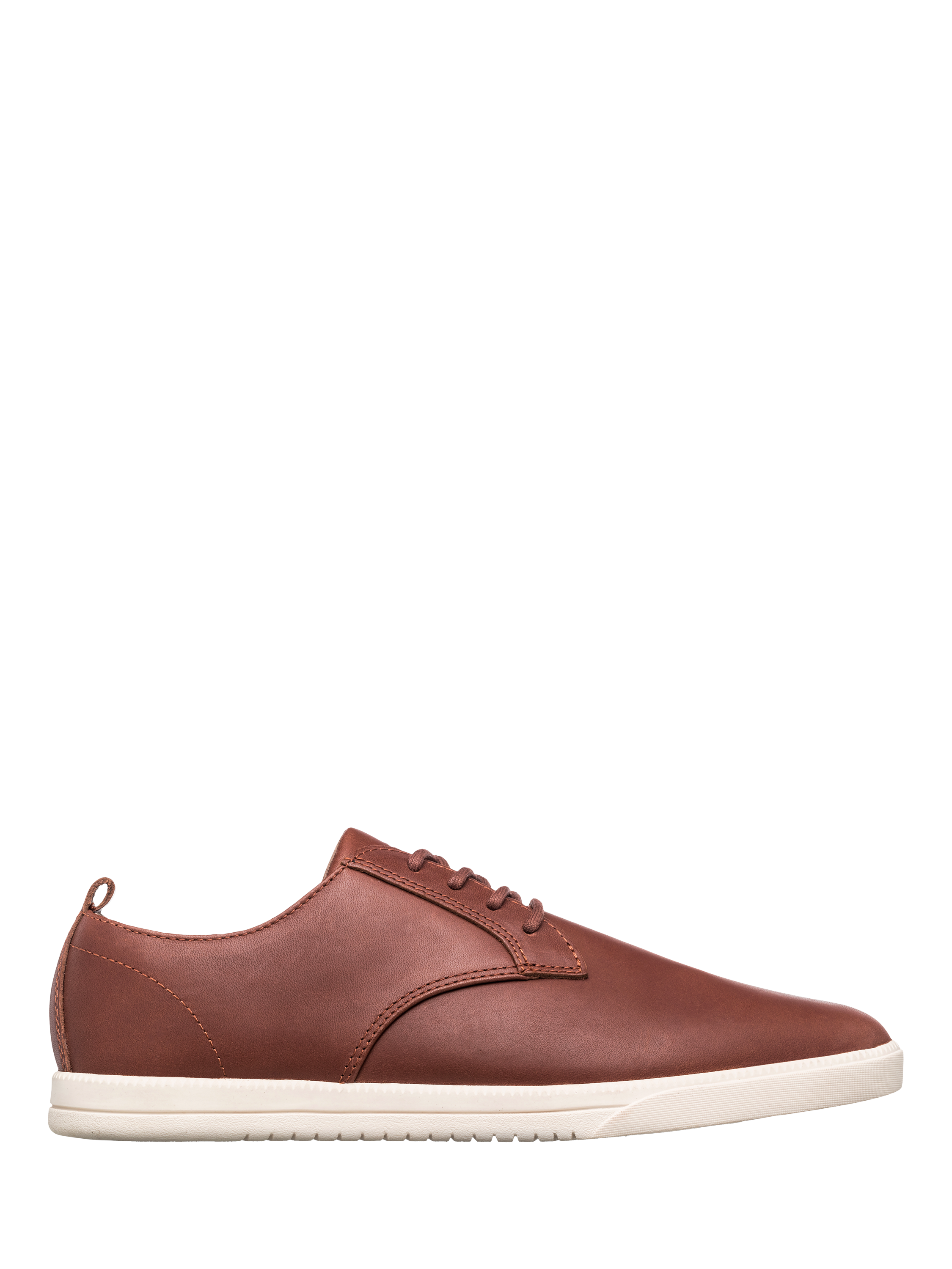 Product image 1 of 5, which shows CLAE Ellington Leather Lace Up Trainers, Chestnut, 6