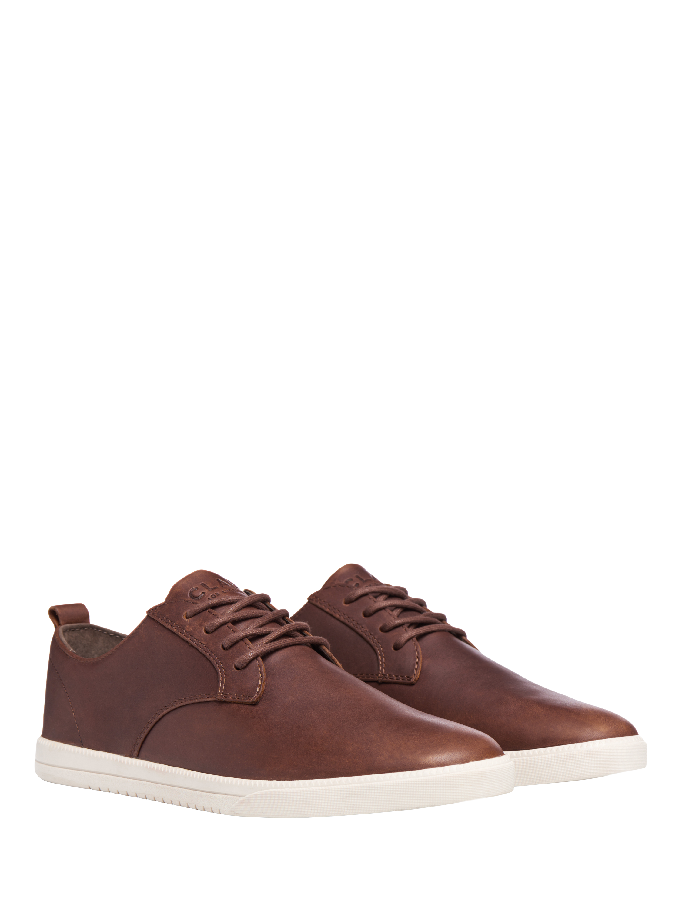 Product image 2 of 5, which shows CLAE Ellington Leather Lace Up Trainers, Chestnut, 6