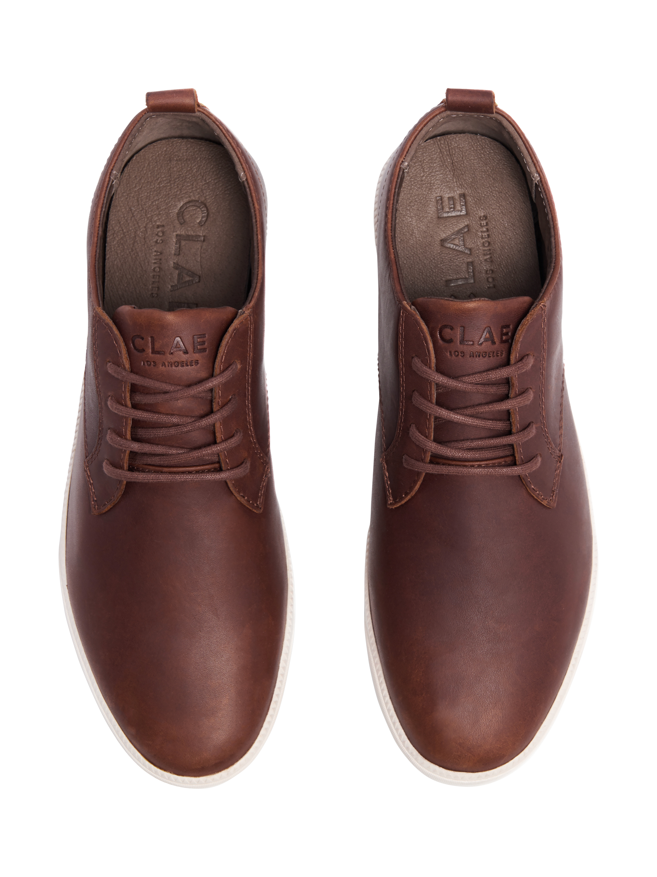 Product image 4 of 5, which shows CLAE Ellington Leather Lace Up Trainers, Chestnut, 6