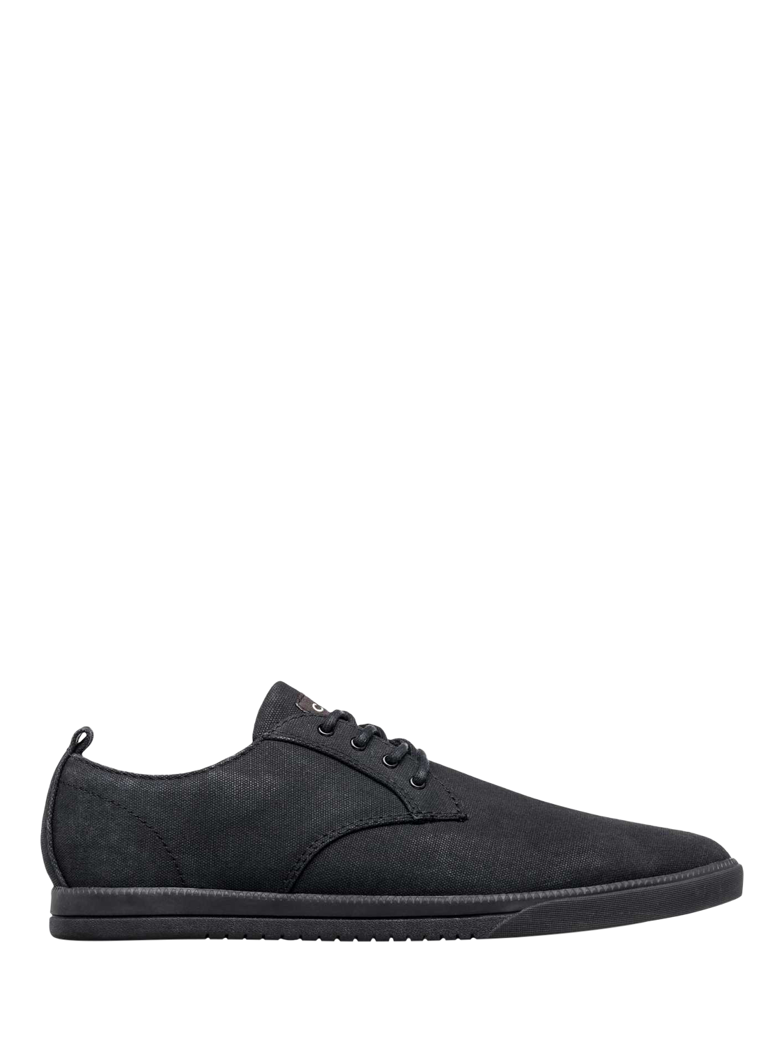 Product image 1 of 5, which shows CLAE Ellington Textile Waxed Canvas Trainers, Black, 6