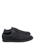 CLAE Ellington Textile Waxed Canvas Trainers, Black