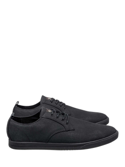 CLAE Ellington Textile Waxed Canvas Trainers, Black - view 2, Black