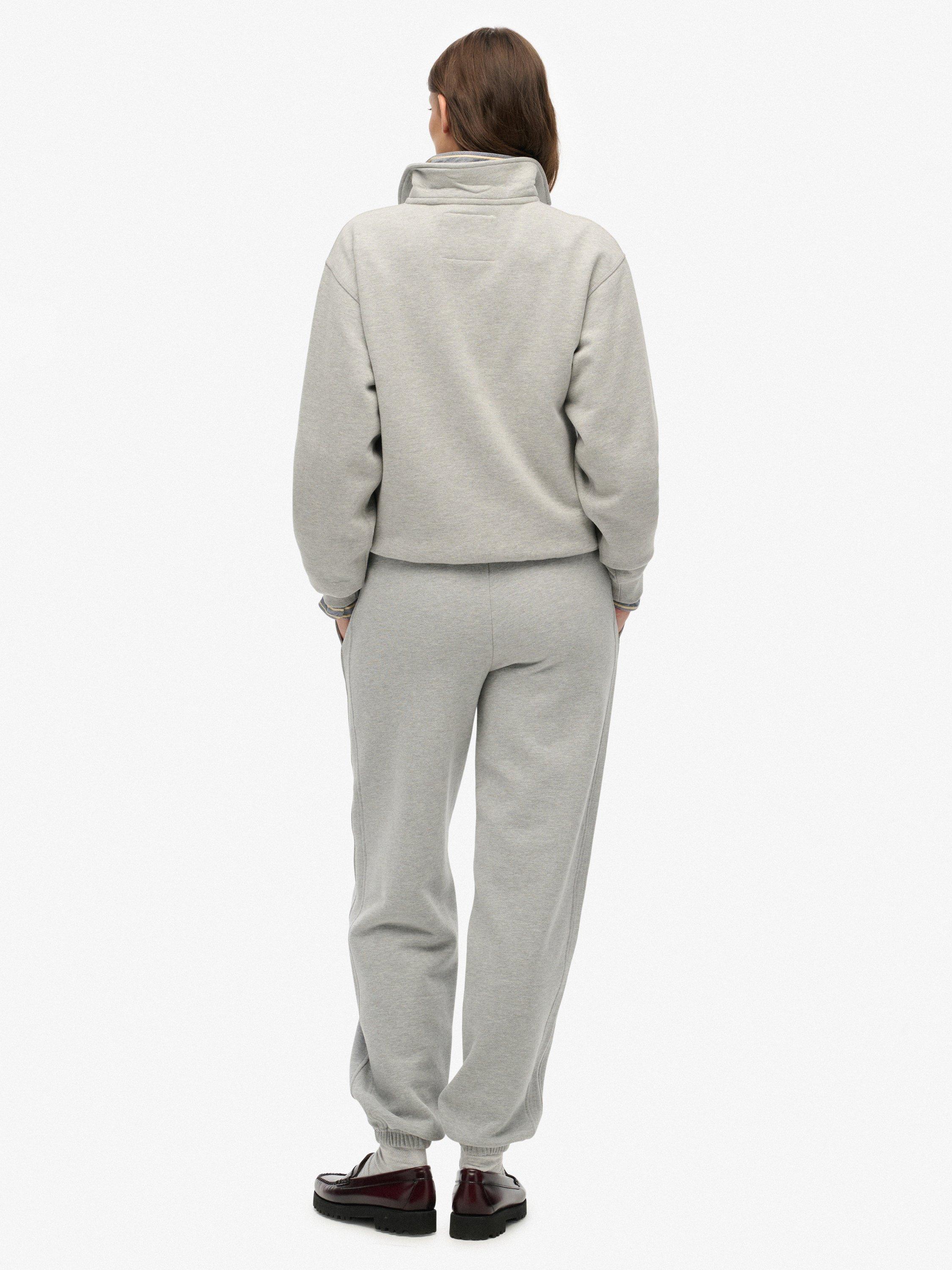 Product image 2 of 6, which shows Superdry Cotton Athletic Essential Boyfriend Joggers, Grey Marl, 10