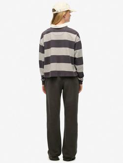 Superdry Athletic Essentials Low Rise Flare Joggers, Charcoal - view 2, Charcoal