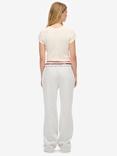 Superdry Athletic Essentials Logo Low Rise Flare Joggers, Vintage White Marl