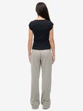 Superdry Athletic Essentials Low Rise Flare Joggers, Grey Marl