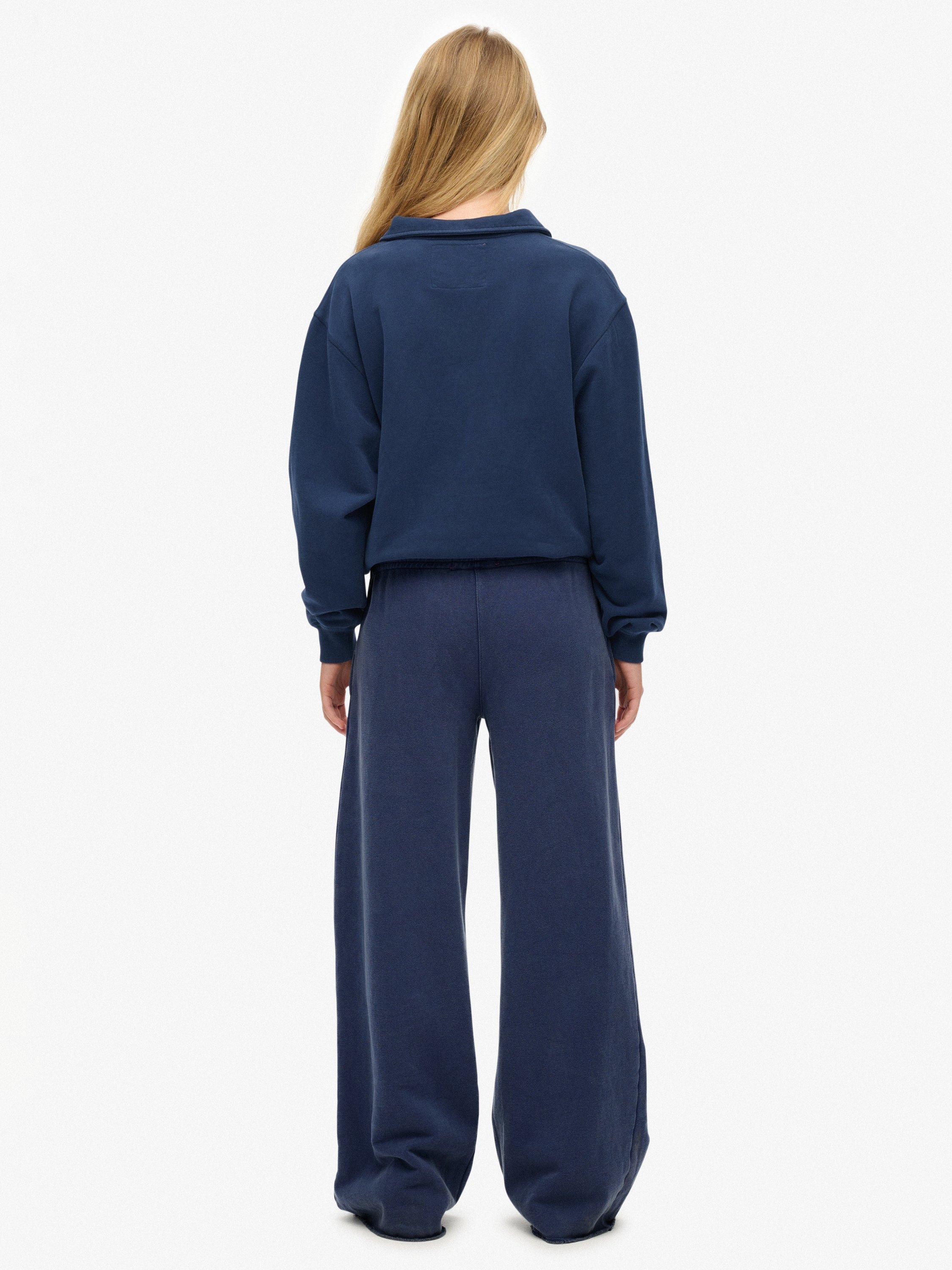 Product image 5 of 7, which shows Superdry Athletic Essentials Low Rise Flare Joggers, Mariner Navy, 10