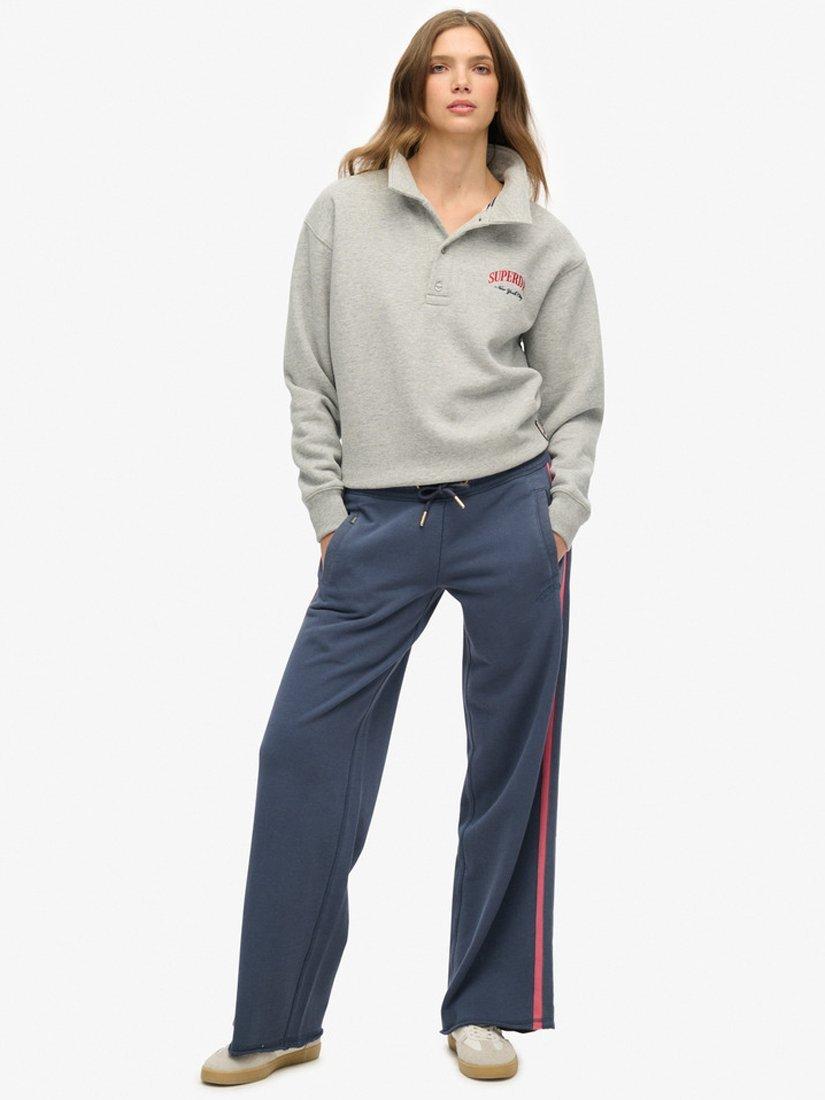 Product image 1 of 5, which shows Superdry Athletic Essentials Logo Straight Joggers, Lauren Navy, 10