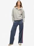 Superdry Athletic Essentials Logo Straight Joggers, Lauren Navy
