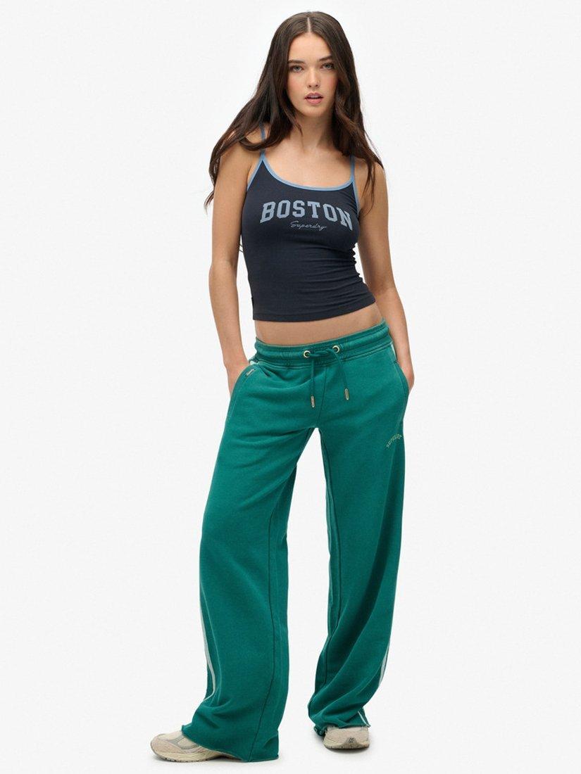 Product image 1 of 6, which shows Superdry Athletic Essentials Logo Straight Joggers, Alpine Green, 10