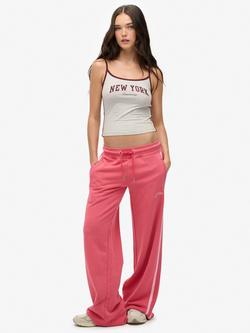 Superdry Athletic Essentials Logo Straight Joggers, Holly Berry Red