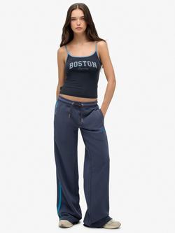 Superdry Athletic Essentials Logo Straight Joggers, Lauren Navy