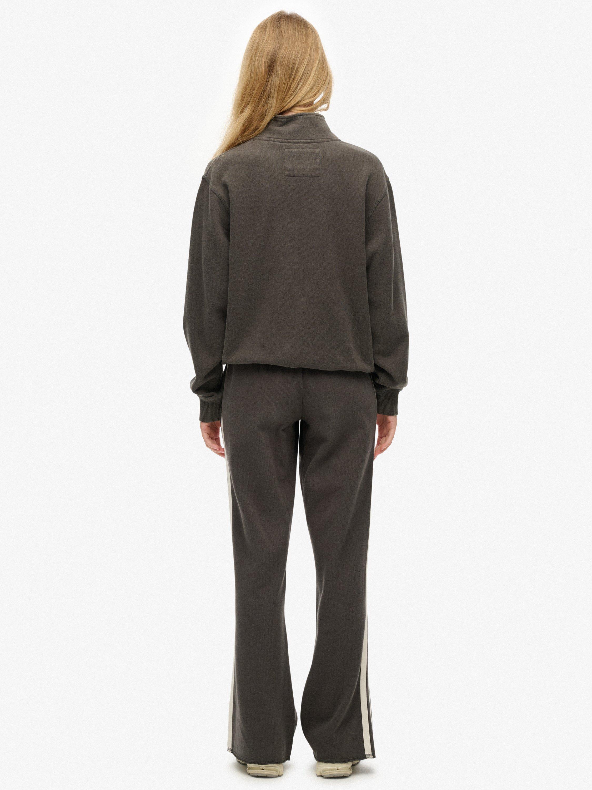 Product image 2 of 6, which shows Superdry Athletic Stripe Flare Joggers, Charcoal, 10