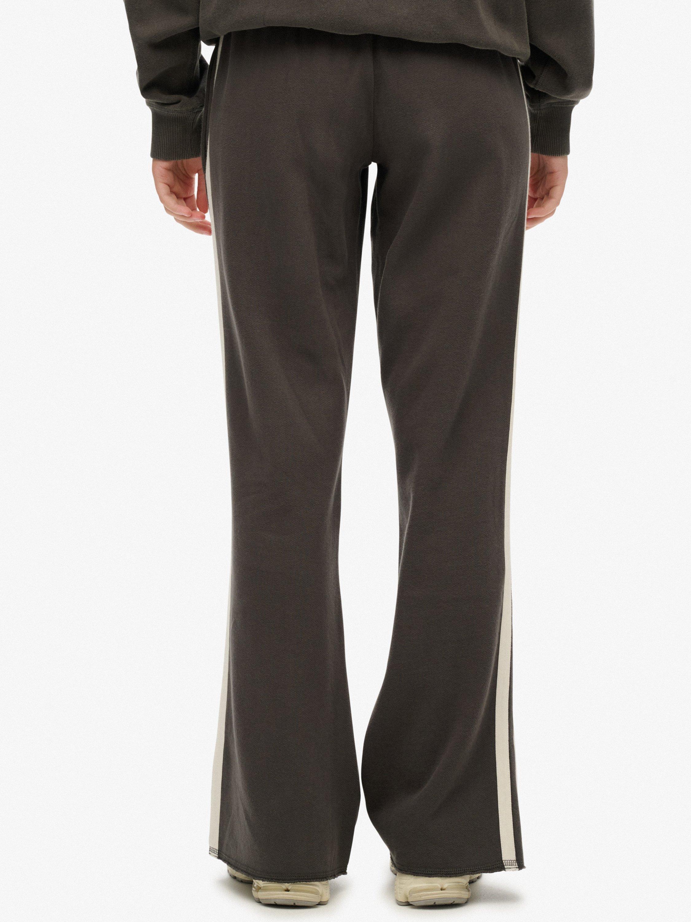 Product image 4 of 6, which shows Superdry Athletic Stripe Flare Joggers, Charcoal, 10