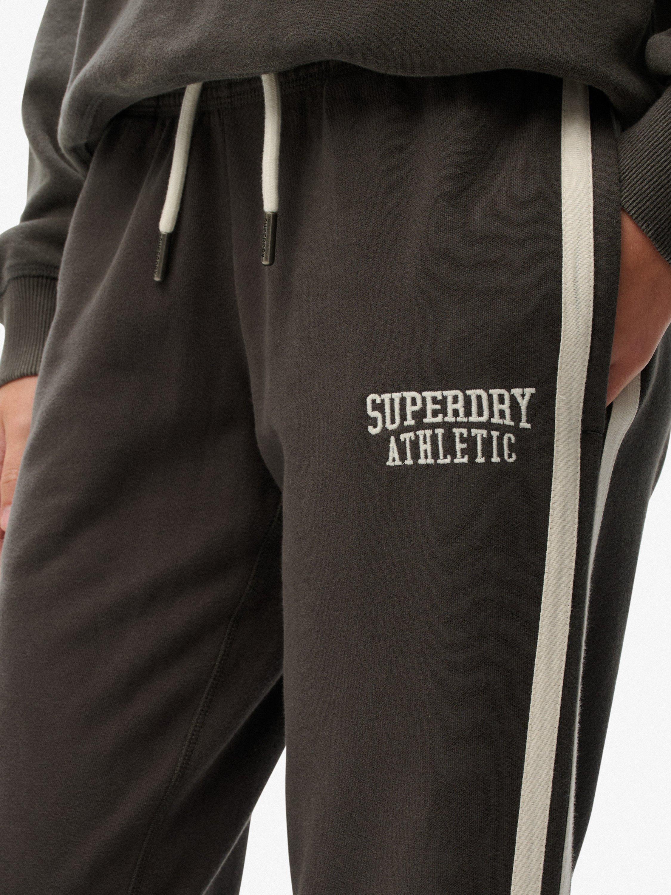 Product image 6 of 6, which shows Superdry Athletic Stripe Flare Joggers, Charcoal, 10