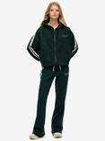 Superdry Athletic Stripe Flare Joggers, Enamel Green