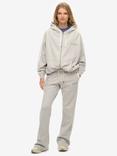 Superdry Athletic Stripe Flare Joggers, Glacier Grey Marl