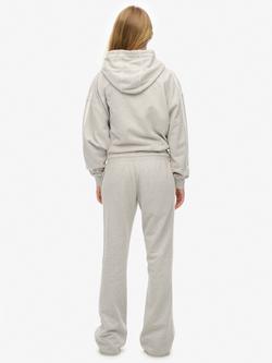 Superdry Athletic Stripe Flare Joggers, Glacier Grey Marl - view 2, Glacier Grey Marl