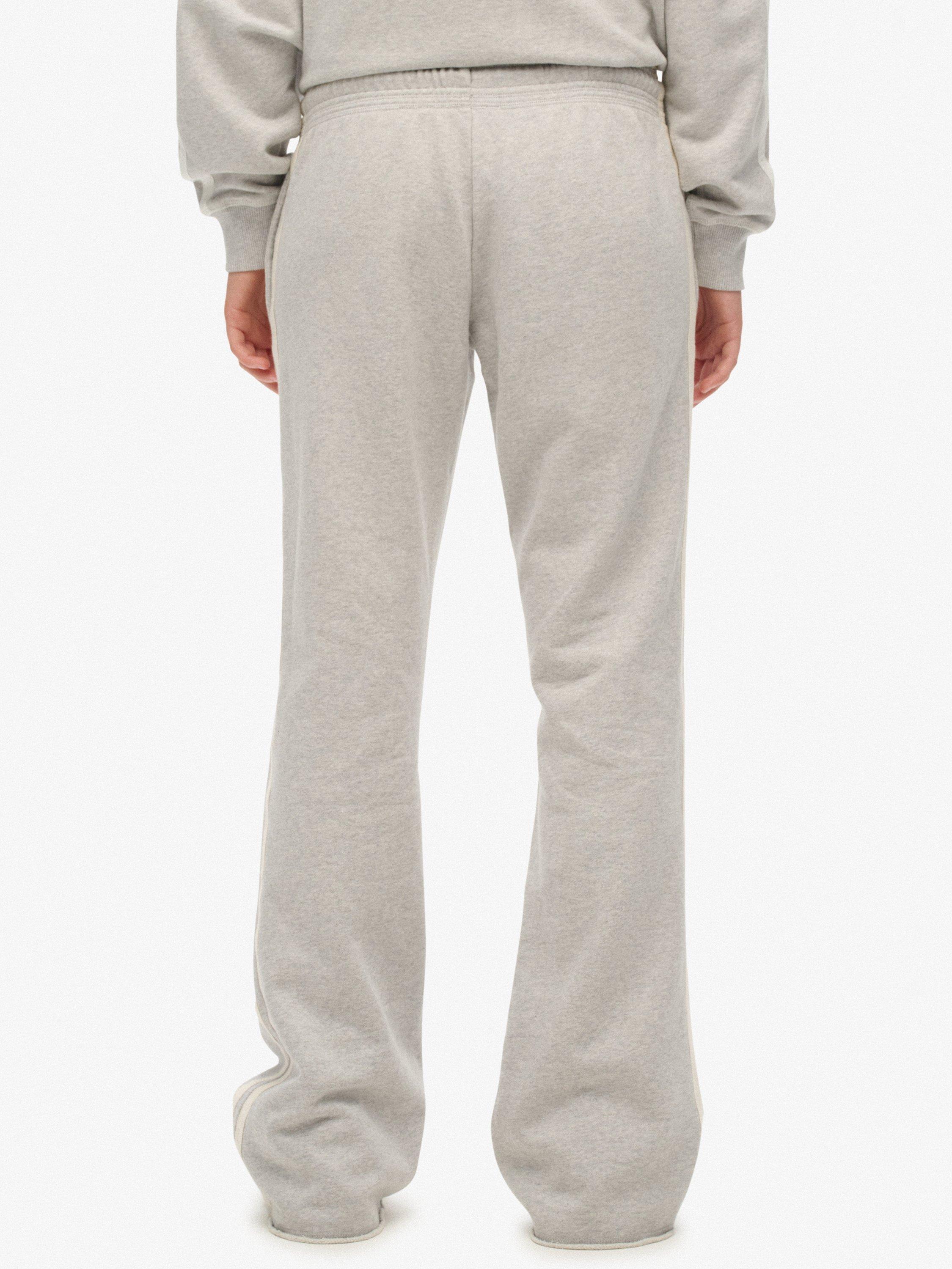 Product image 4 of 6, which shows Superdry Athletic Stripe Flare Joggers, Glacier Grey Marl, 10