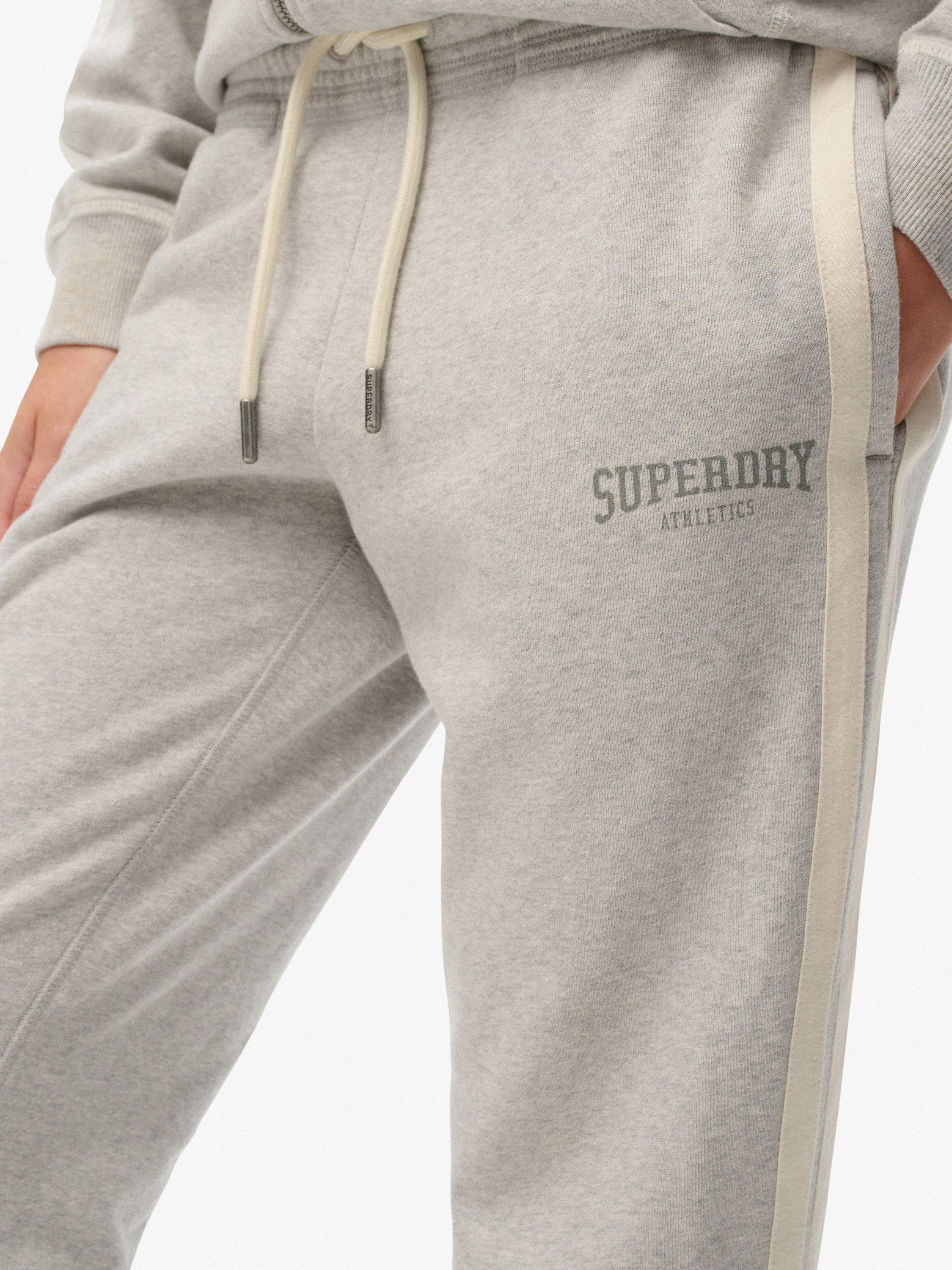 Product image 6 of 6, which shows Superdry Athletic Stripe Flare Joggers, Glacier Grey Marl, 10