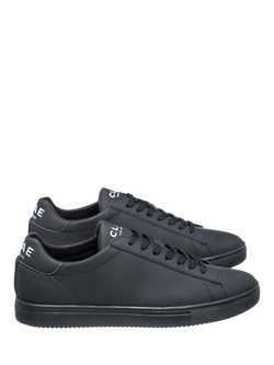CLAE Bradley Lace Up Leather Trainers - view 2, Triple Black