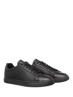 CLAE Bradley Leather Court Trainers, Black - view 2, Black