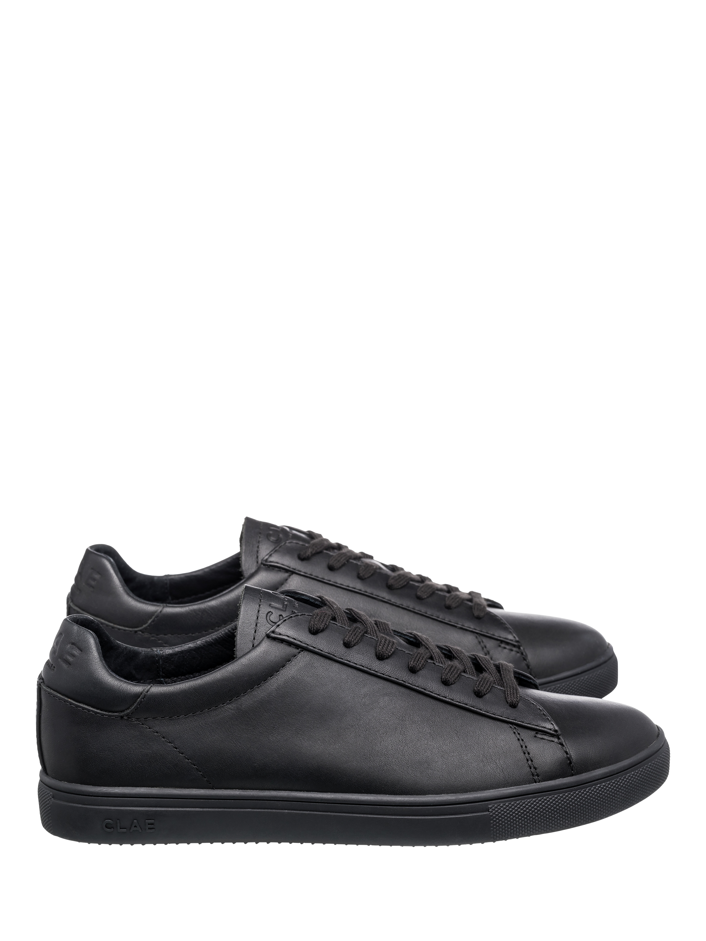 Product image 3 of 5, which shows CLAE Bradley Leather Court Trainers, Black, 3