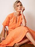 Mint Velvet Drop Waist Maxi Skirt, Orange, Orange