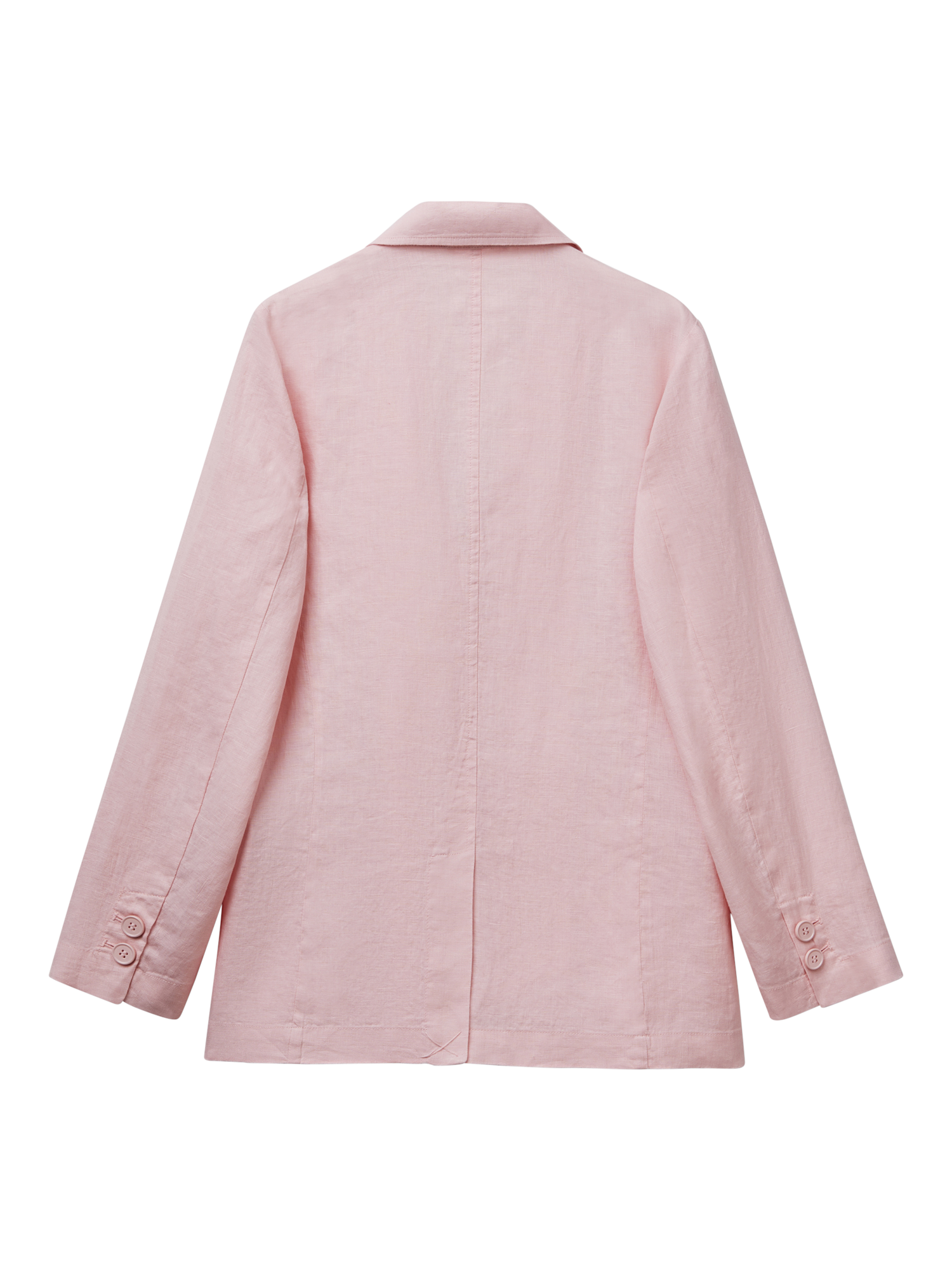Product image 5 of 5, which shows Benetton Relaxed Fit Pure Linen Blazer, Powder, 8
