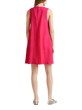 Benetton Sleeveless Pure Linen Dress, Magenta Red