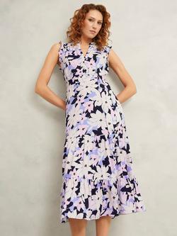 Hobbs Petite Shauna Floral Sleeveless Dress, Multi, Multi
